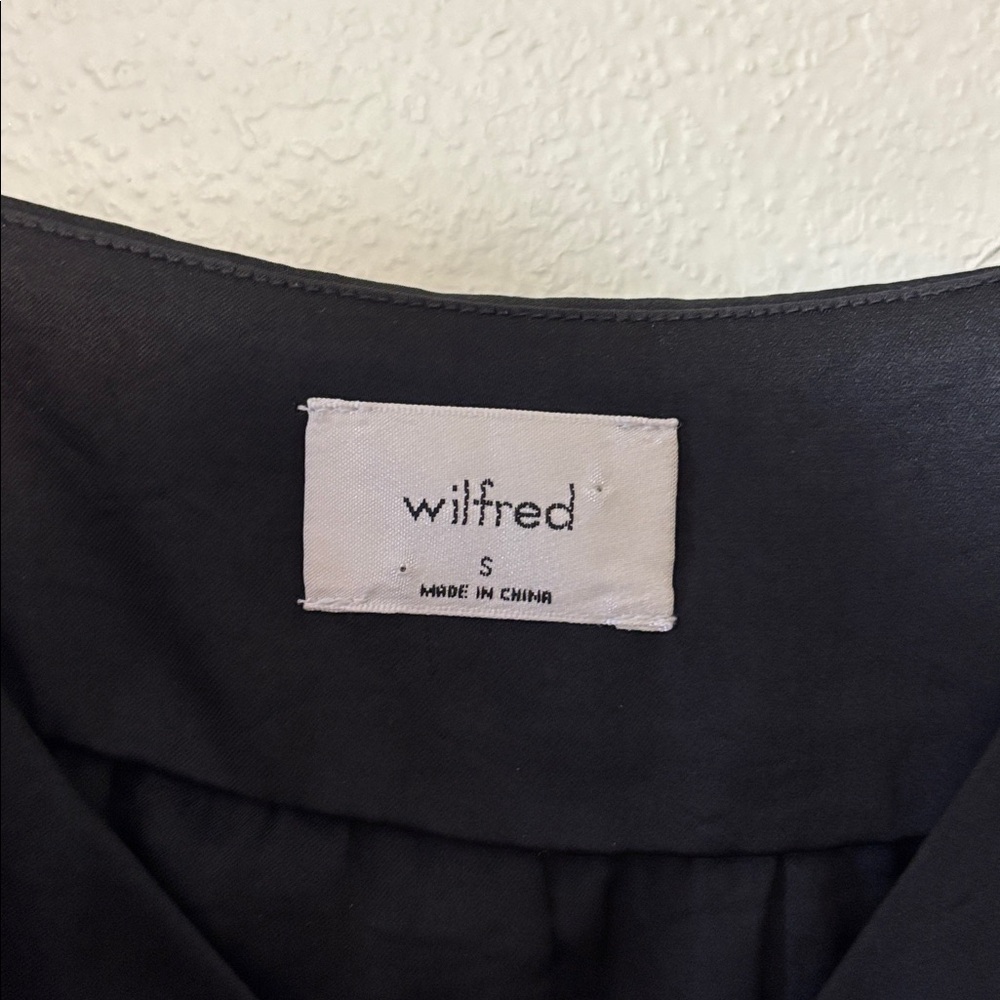 Aritzia Wilfred Lover Black Satin Mini Dress - Picture 7 of 9